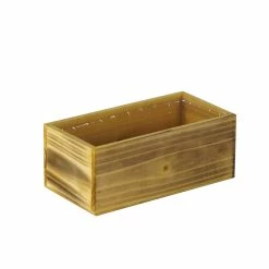 Wholesale 💯 Modern Vase And Gift 10 PCS Unfinished Wooden Rectangle Plant Box With Plastic Liner O-10"X5" H-4" - Pack Of 10 PCS 😉