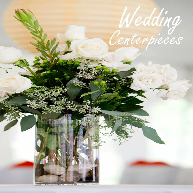 Promo π Modern Vase And Gift Pack Of 4 PCS Clear Glass Cylinder Vase D-7" H-6" βοΈ - Image 3