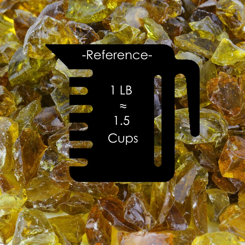 Best Sale π Modern Vase And Gift Pack Of 30 LBS Amber Tempered Glass Pebble Fire Glass 0.5"-1" β¨ - Image 2