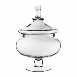 Best Pirce 🛒 Modern Vase And Gift Pack Of 4 PCS Clear Glass Apothecary Jar H-15" O-7.75" D-9" 🌟