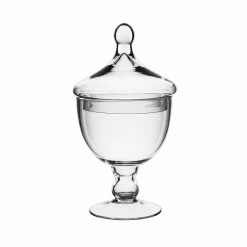 Discount π Modern Vase And Gift Pack Of 6 PCS Clear Glass Apothecary Jar H-9.5" O-5" D-6" β