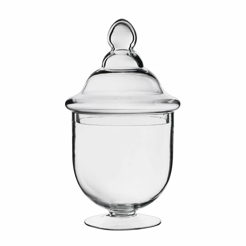 Outlet β Modern Vase And Gift Pack Of 4 PCS Clear Glass Apothecary Jar H-14.25" O-7" D-8" π