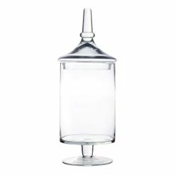 Cheap π Modern Vase And Gift Pack Of 2 PCS Clear Glass Apothecary Jar H-21.5" O-8" D-8" π