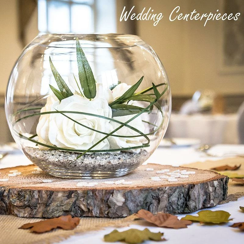 Brand new 🥰 Modern Vase And Gift Pack Of 2 PCS Clear Glass Bubble Bowl H-10" O-6" D-12" 🥰 - Image 6