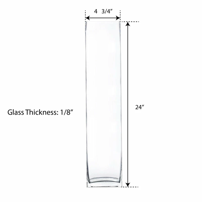 Top 10 π Modern Vase And Gift Pack Of 6 PCS Clear Glass Square Vase O-4.75" H-24" π - Image 2