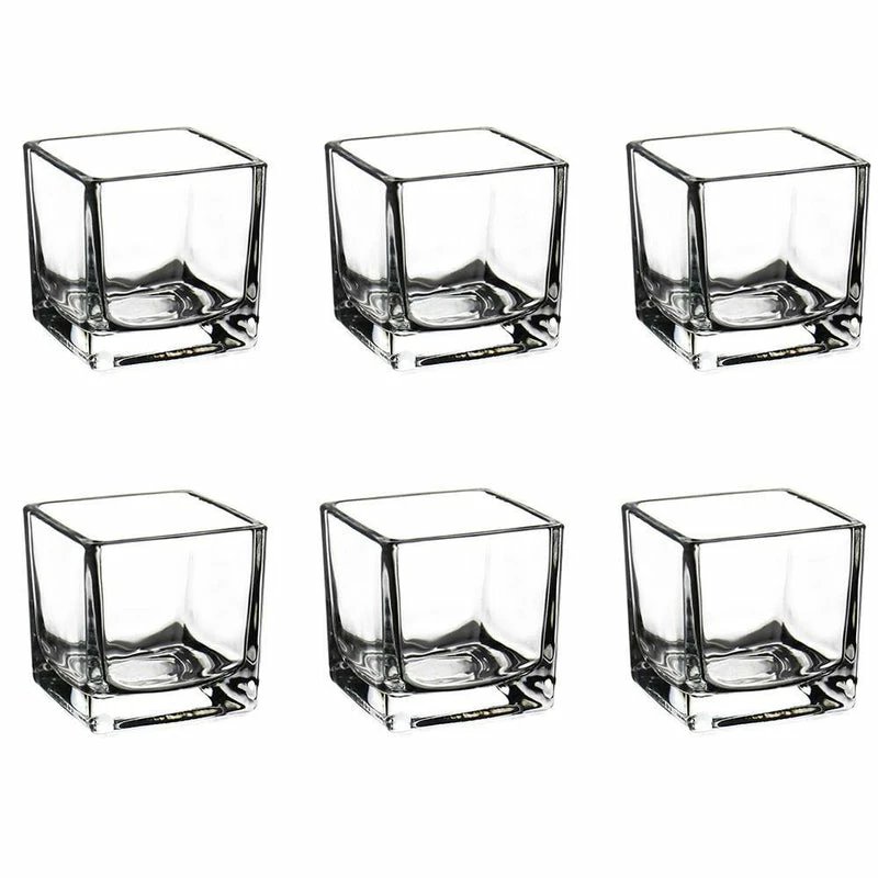 Best Pirce β Modern Vase And Gift 6 PCS Clear Glass Cube Vase Sides-4.75" π₯° - Image 5