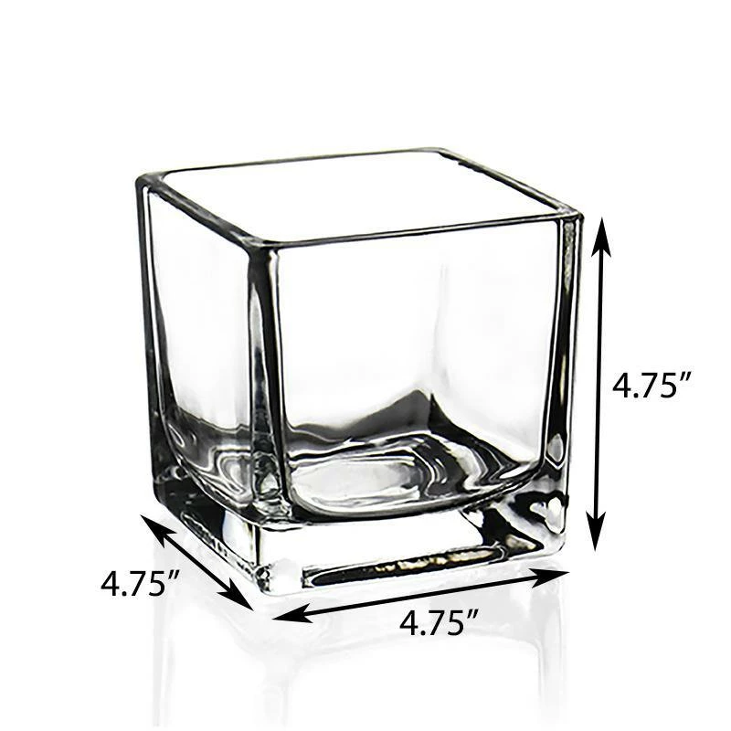 Best Pirce β Modern Vase And Gift 6 PCS Clear Glass Cube Vase Sides-4.75" π₯° - Image 2