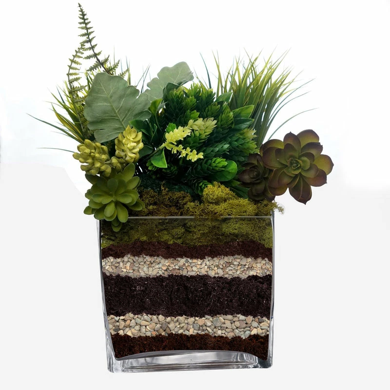 Best reviews of π Modern Vase And Gift Pack Of 4 PCS Clear Glass Cube Vase Sides-8" βοΈ - Image 4