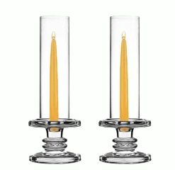 Cheapest 😉 Modern Vase And Gift Pack Of 12 Sets Clear Glass Candle Holder & Top Fitment Tubes Combo Holder H-3.25" D-4.5", Tube H-10" D-3" 🛒