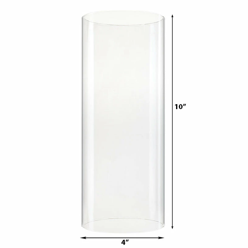 Wholesale ๐ Modern Vase And Gift Pack Of 12 Sets Clear Glass Candle Holder & Over Fitment Tubes Combo Holder H-3.75" D-3.25", Tube H-10" D-4" ๐ - Image 4