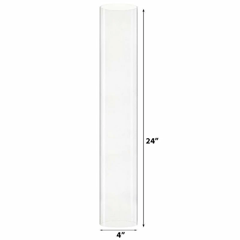 Hot Sale π₯ Modern Vase And Gift Pack Of 12 PCS Clear Glass Open Ended Hurricane Tube D-4" H-24" 𧨠- Image 4