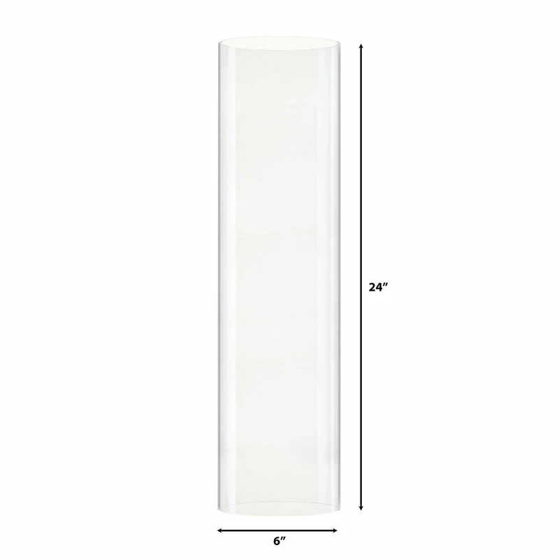 Wholesale β Modern Vase And Gift Pack Of 4 PCS Clear Glass Open Ended Hurricane Tube D-6" H-24" βοΈ - Image 3
