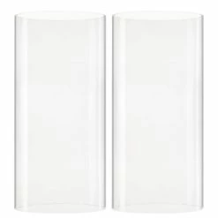 Flash Sale 🥰 Modern Vase And Gift Pack Of 4 PCS Clear Glass Open Ended Hurricane Tube D-7" H-14" 🎉