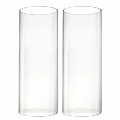 Best reviews of 💯 Modern Vase And Gift Pack Of 4 PCS Clear Glass Open Ended Hurricane Tube D-7" H-18" ⌛