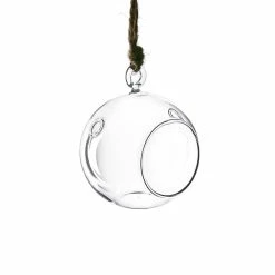 Budget 🌟 Modern Vase And Gift 72 PCS Clear Glass Hanging Orbs D-3" H-3.5" ✨