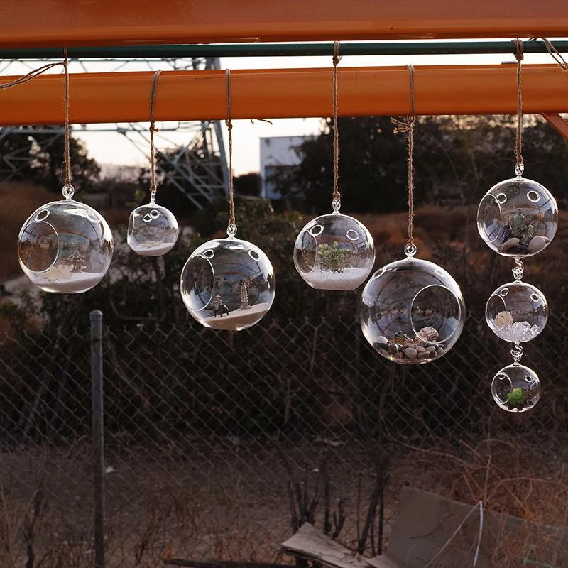 Budget ๐ Modern Vase And Gift 72 PCS Clear Glass Hanging Orbs D-3" H-3.5" โจ - Image 7