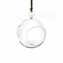 Outlet ๐ Modern Vase And Gift 48 PCS Clear Glass Hanging Orbs D-4" H-4.5" ๐