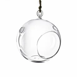 Hot Sale 🧨 Modern Vase And Gift 24 PCS Clear Glass Hanging Orbs D-5" H-5.5" ❤️
