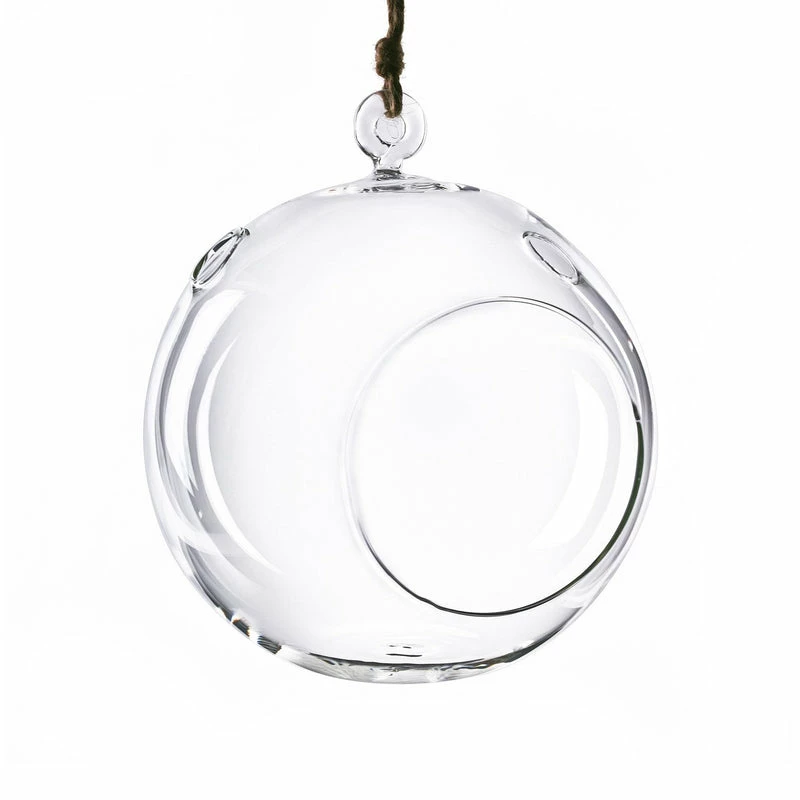 Buy 🔥 Modern Vase And Gift 18 PCS Clear Glass Hanging Orbs D-5.5" H-6" 👍