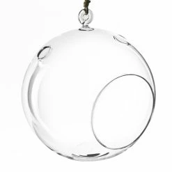 Coupon 🔥 Modern Vase And Gift 6 PCS Pack Of 6 PCS Clear Glass Hanging Orbs D-8" H-9" 🔥