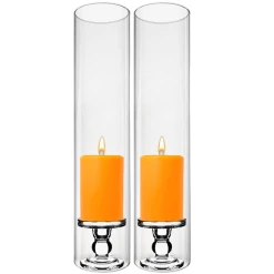 Best reviews of 🥰 Modern Vase And Gift Pack Of 12 Sets Clear Glass Candle Holder & Over Fitment Tubes Combo Holder H-3.75" D-3.25", Tube H-18" D-4" 🛒