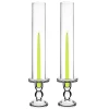 Best Pirce 😉 Modern Vase And Gift Pack Of 12 Sets Clear Glass Candle Holder & Top Fitment Tubes Combo Holder H-4.5" D-3.25", Tube H-14" D-2.5" 💯