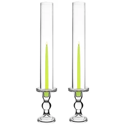 Wholesale 🧨 Modern Vase And Gift Pack Of 12 Sets Clear Glass Candle Holder & Top Fitment Tubes Combo Holder H-5.5" D-3.25", Tube H-18" D-2.5" 🛒