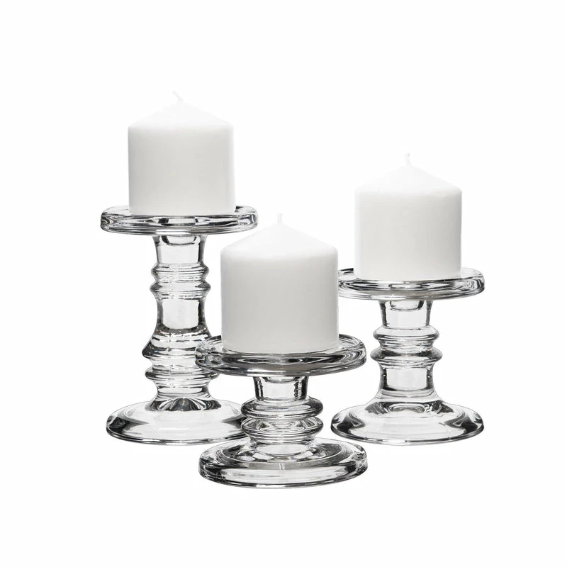 Hot Sale 𧨠Modern Vase And Gift Pack Of 4 SETS Clear Glass Pillar Candle Holder O-4.5" Set Of 3 Height β - Image 6