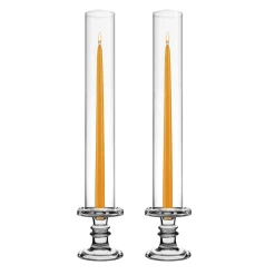 Deals 👏 Modern Vase And Gift Pack Of 12 Sets Clear Glass Candle Holder & Top Fitment Tubes Combo Holder H-4.5" D-4.5", Tube H-18" D-2.5" ✔️