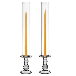Buy 😍 Modern Vase And Gift Pack Of 12 Sets Clear Glass Candle Holder & Top Fitment Tubes Combo Holder H-6.25" D-4.5", Tube H-18" D-2.5" 🎉