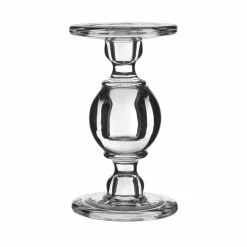 Wholesale π Modern Vase And Gift Pack Of 6 PCS Clear Glass Pillar Candle Holder O-4.5" H-7.5" β