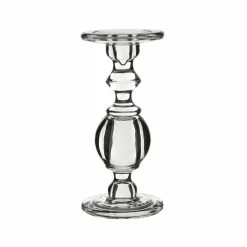 Brand new ⭐ Modern Vase And Gift Pack Of 6 PCS Clear Glass Pillar Candle Holder O-4.5" H-9.5" 😍