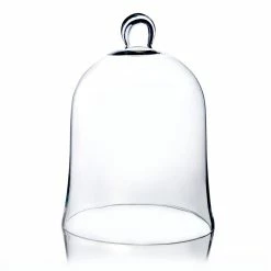Cheapest π Modern Vase And Gift Pack Of 4 PCS Clear Glass Cloche Bell Jar D-8.5" H-12" β€οΈ