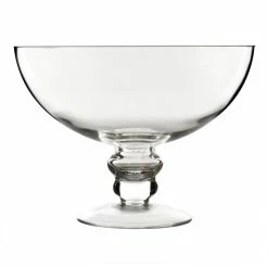 Best reviews of 🔔 Modern Vase And Gift Pack Of 2 PCS Clear Glass Large Footed Bowl D-12" H-8.5" 👍