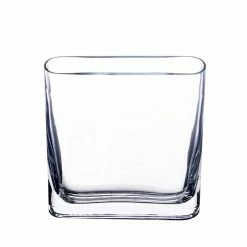 New π₯ Modern Vase And Gift Pack Of 12 PCS Clear Glass Thin Oval Round Rectangle Vase O-7"X1.75" H-8" π§¨