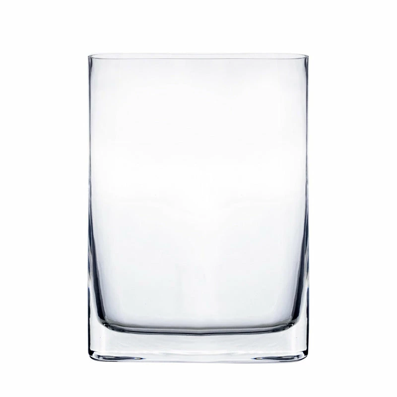 New 𧨠Modern Vase And Gift Pack Of 12 PCS Clear Glass Thin Oval Round Rectangle Vase O-7"X1.75" H-10" π - Image 3