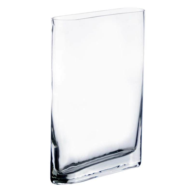 New 𧨠Modern Vase And Gift Pack Of 12 PCS Clear Glass Thin Oval Round Rectangle Vase O-7"X1.75" H-10" π - Image 4