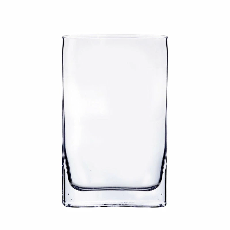 Best Pirce π Modern Vase And Gift Pack Of 6 PCS Clear Glass Thin Oval Round Rectangle Vase O-7"X1.75" H-12" 𧨠- Image 3