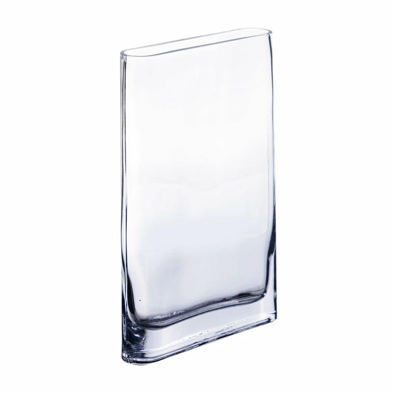 Best Pirce π Modern Vase And Gift Pack Of 6 PCS Clear Glass Thin Oval Round Rectangle Vase O-7"X1.75" H-12" 𧨠- Image 4