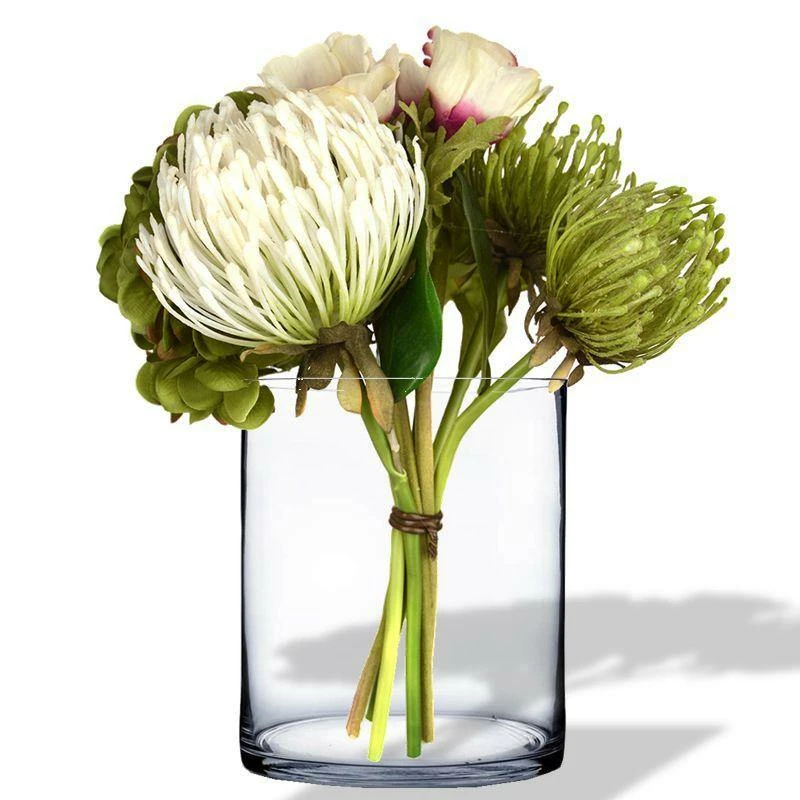 Discount π Modern Vase And Gift Pack Of 2 PCS Clear Glass Cylinder Vase D-10" H-12" β¨ - Image 5