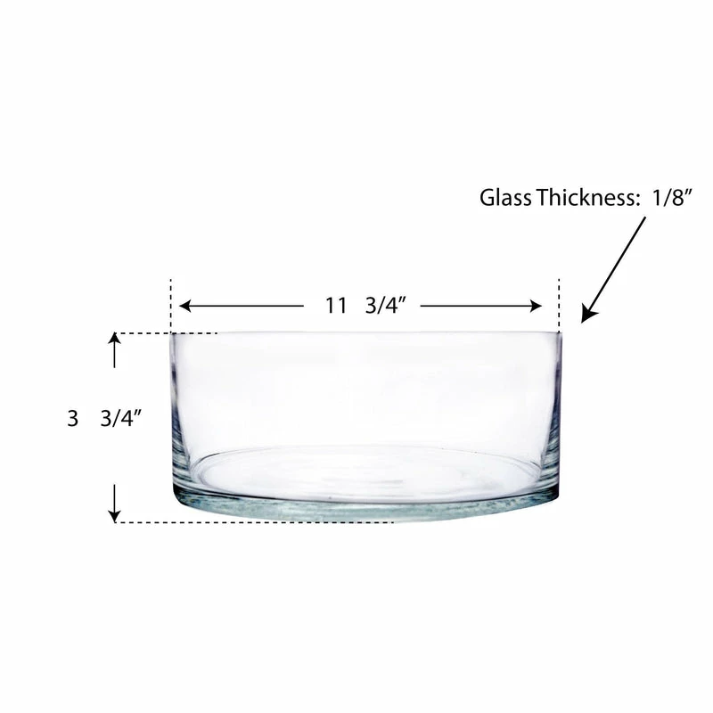 Best Sale π Modern Vase And Gift Pack Of 4 PCS Clear Glass Cylinder Vase D-12" H-4" π - Image 2