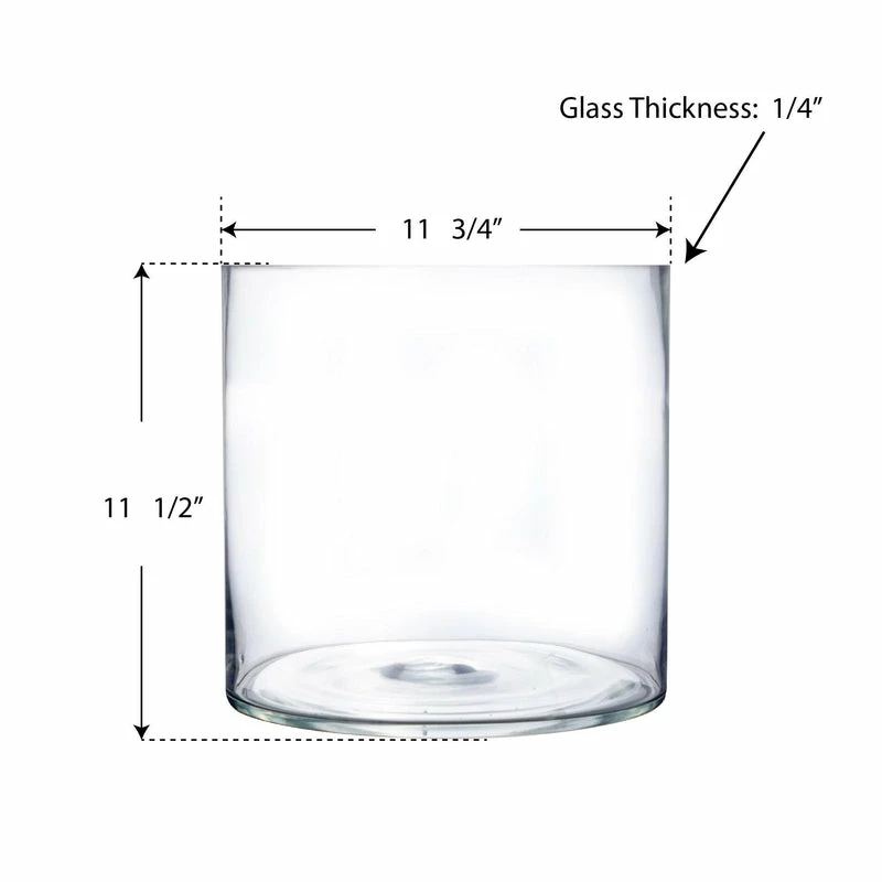 Buy β Modern Vase And Gift Pack Of 2 PCS Clear Glass Cylinder Vase D-12" H-12" β€οΈ - Image 2