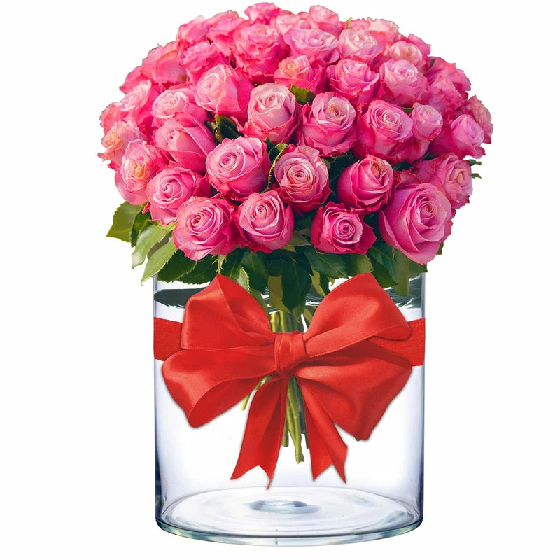 Buy β Modern Vase And Gift Pack Of 2 PCS Clear Glass Cylinder Vase D-12" H-12" β€οΈ - Image 5