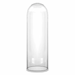 Promo 🔔 Modern Vase And Gift Pack Of 1 PC Clear Glass Cloche Dome D-10" H-28" 🔥