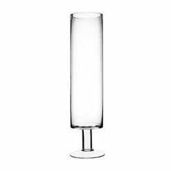 Promo β Modern Vase And Gift Pack Of 6 PCS Clear Glass Contemporary Candle Holder D-4" H-17" π