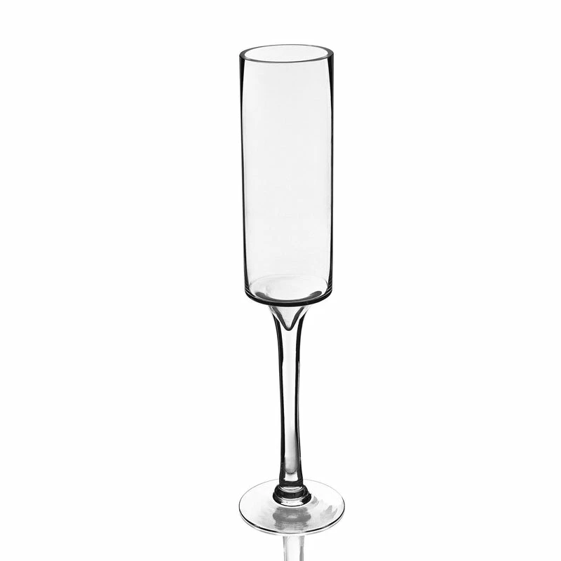 Cheapest π Modern Vase And Gift Pack Of 6 PCS Clear Glass Contemporary Candle Holder D-3.5" H-20" π - Image 2