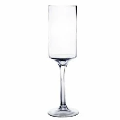 Flash Sale 🛒 Modern Vase And Gift Pack Of 4 PCS Clear Glass Contemporary Candle Holder D-5" H-20" 😍