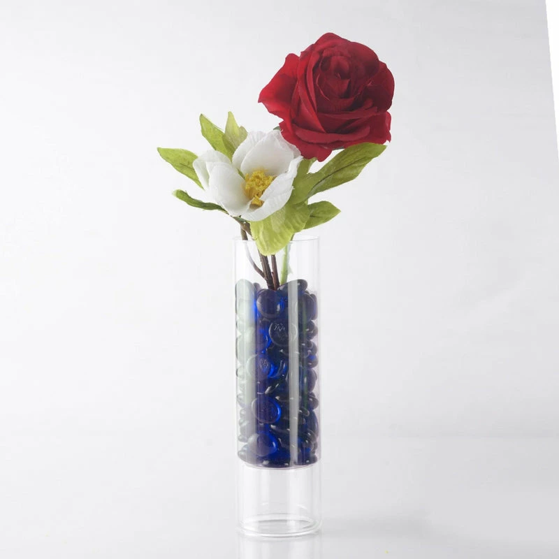 Cheap π Modern Vase And Gift Pack Of 30 LBS Blue Glass Vase Filler Flat Gem Stone D-0.6" π - Image 4