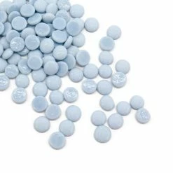 Best reviews of 👏 Modern Vase And Gift Pack Of 30 LBS Pastel Blue Glass Vase Filler Flat Gem Stone D-0.6" 🔔