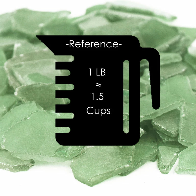 Buy โค๏ธ Modern Vase And Gift 18 LBS Frosted Green Flat Sea Glass 0.5"-2" ๐ - Image 2